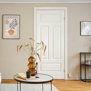 Puerta de Madera MDF Sólida para Interiores, con Marco y Accesorios, Diseño Posmoderno Personalizado, para Construcción y Viviendas - Product Image 4