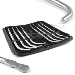 Juego de 8 sondas uretrales Van Buren de acero inoxidable, curvadas en forma de J, instrumentos ortopédicos, certificados CE, reutilizables, manuales - Product Image 3