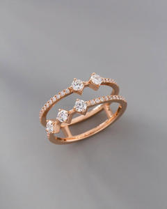 Igi/gia Lab เติบโตวินเทจ14K สีเหลืองทองงานแต่งงาน/แหวนหมั้นเพชรกลมตัดเหมาะสำหรับทุกเพศของขวัญวันครบรอบและงานปาร์ตี้ - Product Image 2