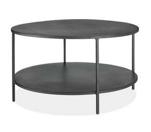 Mesa de centro redonda con acabado dorado para decoración de salas de estar y villas, mesa de centro de metal. - Product Image 2