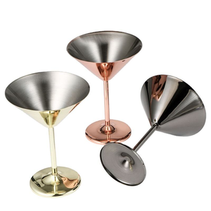 Verre à champagne personnalisé en acier inoxydable 304 de 240 ml, coupe à martini de luxe, gobelet à vin pour cuisine, bar, fête, mariage - Product Image 2