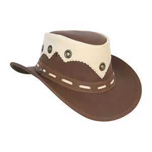 Sombrero de Vaquero Unisex de Cuero con Ala Ancha y Pliegue Frontal, Ideal para Viajes, Pesca, Deportes al Aire Libre, Estilo Casual, Fedora de Fieltro y Cuero - Product Image 5