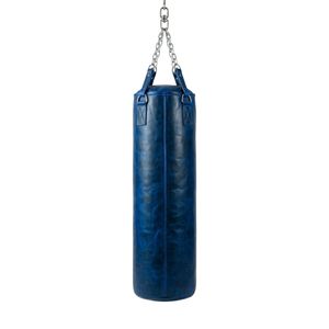 Saco de Boxeo Colgante de Cuero Azul Premium para Entrenamiento Físico, Ejercicio en Gimnasio y Práctica Diaria - Product Image 3