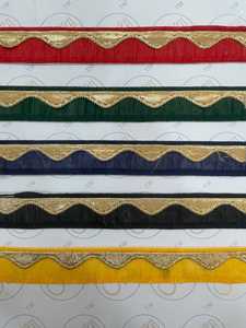 นำเข้าผ้าลูกไม้สีทองพร้อมการตกแต่งที่ประณีตและคุณภาพผ้าที่ทนทานสำหรับแบรนด์แฟชั่น - Product Image 3