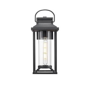 Lanterne murale d'extérieur moderne texturé noir luminaires extérieurs antirouille étanche entraîneur garage maison porche - Product Image 2