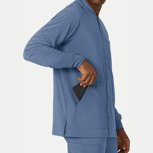 Stretchable Unisex Long Sleeve V-Neck Scrubs <b>Uniforms</b> Breathable Comfortable Scrub Suit For Medical Hospital <b>Nursing</b> <b>Uniform</b> - Product Image 4
