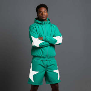 ชุดเซ็ตเสื้อแจ็คเก็ตผู้ชายผ้าฝ้าย 100% ปี 2026 แบบสั้นสองชิ้น ชุดฤดูร้อนหลากสีสัน ระบายอากาศได้ดี สไตล์สตรีทแวร์ ชุดแทรคสูทพิมพ์ลายสำหรับผู้ชาย - Product Image 6