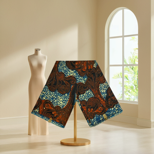 Emrald Style ISO-Certified African Wax Ankara Cotton Woven Eco-Friendly 120gsm Combed Fabric for Dresses Sofa <b>Curtains</b> Home - Product Image 2