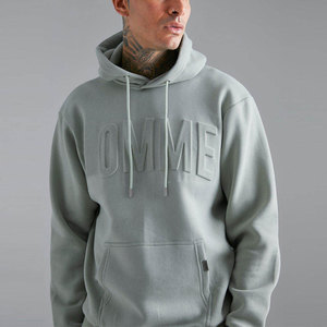 Men's Light Gray <b>Zip</b>-<b>Up</b> Logo Hooded Sweatshirt Regular Fit 100% Cotton Fleece Anti-Pilling Casual Autumn Wear - Product Image 6