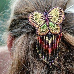 Fashionable Embroidery Seed Beaded Hair <b>Clip</b> For Wedding Parties Bohemian Seed Bead Hair Barrette for Women Trendy Hair Ornament - Product Image 6