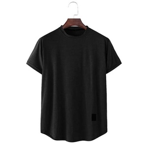 T-shirt décontracté pour homme, coupe classique, manches courtes, col rond, 100 % coton jersey, uni, séchage rapide, respirant - Product Image 4