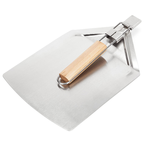 Pelle à pizza en acier inoxydable avec manche en bois, grande pelle à pizza pour la cuisson au four et l'utilisation en cuisine - Product Image 5
