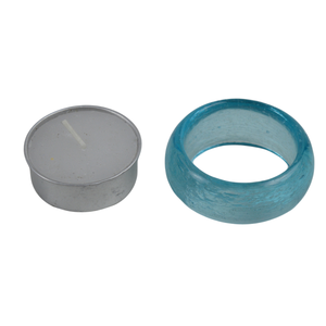 Best For Birthday Party Decor Christmas Decor And Home Living Room Decor Shiny Sky Blue Colored Acrylic Tealight Holder - Product Image 1