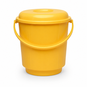 Seau en plastique transparent de 20 litres avec poignée robuste, couvercle hermétique, anti-fuite, écologique, durable, conteneur de stockage polyvalent pour - Product Image 1
