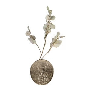 Vase de table moderne Dust & Gold, design minimaliste, finition satinée, ton or, pièce d'art décorative faite à la main - Product Image 2