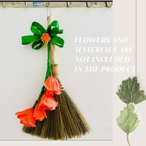 Juego Ecológico de 2 Escobas de Hierba Natural Hechas a Mano, Escobas Tradicionales Vietnamitas de Paja, Suaves, Duraderas y Ligeras para Uso Doméstico y de Jardín - Product Image 6