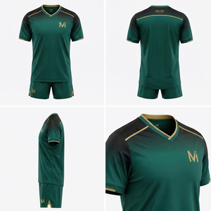 Conjunto de entrenamiento de fútbol para hombre, camiseta de fútbol ligera, pantalones cortos, uniforme deportivo de alto rendimiento para gimnasio, equipación de equipo MALUZA INDUSTRIES - Product Image 6