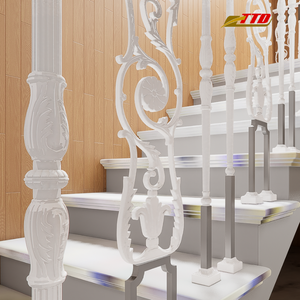 ราวบันไดเหล็กดัดสไตล์โมเดิร์นพร้อมดีไซน์เหล็กแบบกำหนดเอง ราวจับเหล็กสีดำ และลูกกรงเหล็กตกแต่งสำหรับบันไดภายใน - Product Image 5