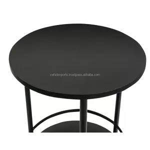 Table de banquet de luxe en fer forgé faite à la main, pour intérieur d'hôtel, foyer avec écran en verre, écologique, hauteur réglable, design moderne - Product Image 4