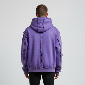 Oem Knitted Print Sublimation <b>Men</b> Fitness Hoodie With Zipper Pocket Full Sleeved Breathable Quick Dry Polyester Cotton Gym Wear - Product Image 5