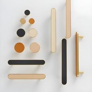 Tirador de Acero Inoxidable de Estilo Único con Mango Largo para Cajones, Armarios y Puertas, con Detalles en Latón y Mármol, en Oferta - Product Image 2