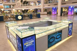 Premium Jewellery Kiosk Interior Design Luxury Retail Setup Glass Display Counters LED <b>Lighting</b> Custom Cabinets Furniture - Product Image 2