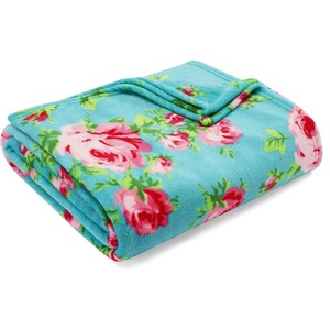 Couverture de lit élégante en flanelle tricotée unie, taille double, texture supérieure, ultra confortable, légère, pour toutes les saisons - Product Image 1