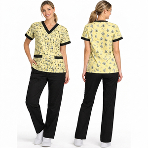 Blouses médicales unisexes imprimées numériquement, 100 % coton sergé, faible MOQ, OEM, uniformes chirurgicaux pour médecins et infirmières, hôpitaux et cliniques, vente en gros personnalisée - Product Image 1