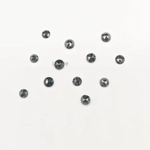 Diamant cabochon naturel noir rose taillé 2,5-4 mm, pierre précieuse facettée en vrac, pierre de bijouterie en gros - Product Image 1