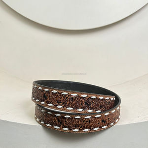 New Luxury Wholesale Hand Tooled <b>Leather</b> Replacement Crossbody <b>Guitar</b> <b>Straps</b> Custom Genuine Cowhide <b>Leather</b> Shoulder Bag <b>Straps</b> - Product Image 6