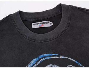 เสื้อยืดลายกราฟิกวินเทจขายส่ง แบบยูนิเซ็กซ์ พิมพ์ลายคำคมตลก ผ้าฝ้ายลำลอง ทรงโอเวอร์ไซส์ สตรีทแวร์ แฟชั่นคุณภาพสูง - Product Image 3