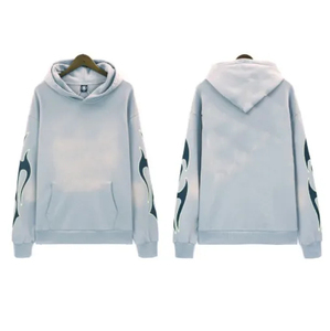 Glory Custom Screen Print Drop Shoulder Premium Quality Sun Fade <b>Pullover</b> Hoodie For Streetwear OEM Wholesale For Unisex - Product Image 2
