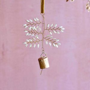<b>Star</b> Shape Metal Christmas Ornament With Pearl Beads Modern Handicraft Decor - Product Image 5