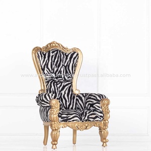 เก้าอี้บัลลังก์หรูหราหรูหราหลังสูงสีทองคลาสสิกสำหรับงานแต่งงานงานเลี้ยงเด็กงานปาร์ตี้โรงแรมทำจาก PC เฟอร์นิเจอร์สำหรับงานอีเวนต์ - Product Image 3