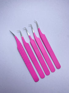 Ensemble de 5 pinces à cils en acier inoxydable avec miroir, pointe fine, pinces à cils - Product Image 6