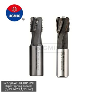 S22.SpT.WC-04-R.T.P-1/2" 9/16" 5/8" 3/4" 7/8" 1" 1,1/8"-UNF Machos de roscar de carburo soldados con estrías espirales (soldados) - SideFix - Product Image 1