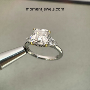 Anillo de Compromiso con Diamante Cultivado en Laboratorio, Corte Esmeralda, Anillo de Boda Solitario para Mujer, Certificado IGI, Joyería de Lujo - Product Image 4