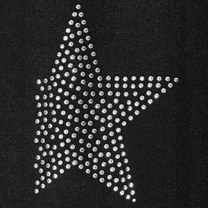 Sudadera con capucha para hombre con cremallera, de forro polar de 350 g/m², con estrellas de diamante y pedrería brillante, de fabricante mayorista - Product Image 4