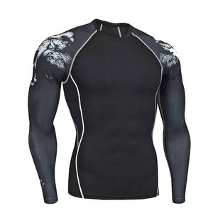 Conjunto de Compresión de 2 Piezas con Estampado Sólido para Invierno, Unisex, para Deportes y Fitness, con Logotipo Personalizado OEM - Product Image 2