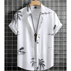 เสื้อเชิ้ตแฟชั่นผู้ชาย คอจีน แขนสั้น น้ำหนัก 180 กรัม ผ้าโพลีเอสเตอร์ 100% สไตล์ลำลอง ปรับแต่งได้ สำหรับคู่รัก ฤดูร้อน แห้งเร็ว - Product Image 4