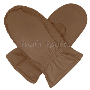 Direct Factory Supplier Customizable Logo Design Goat Skin Leather Mittens <b>Ski</b> Gloves for Winter Sports Cold Weather Mittens - Product Image 2