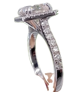 Moissanite Sterling Silver Asscher Cut <b>Ring</b> Beautiful Moissanite Asscher Cut Engagement <b>Ring</b> & Other Diamond <b>Ring</b> - Product Image 2