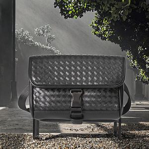 Bolso Bandolera Pequeño de Estilo Nacional de Alta Calidad para Hombre, Informal, de Cuero PU, con Trenzado, Antirrobo, con Hebilla, Ligero para Exteriores - Product Image 3