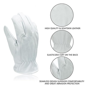 Premium Cowhide Split Leather <b>Driver</b> <b>Gloves</b> for General Work Truck Driving Warehouse Gardening Household <b>Gloves</b> - Product Image 5