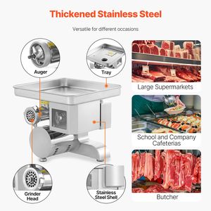 Tritacarne Elettrico da 11 Libbre/Min con Lama Affettatrice e Insaccatrice, Piastra di Macinazione in Acciaio Inossidabile e Macchina per Salsicce - Product Image 6