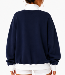 Sudadera Personalizada Color Verde Azulado para Mujer, Cuello Alto, Mezcla de Algodón Suave, Tejido Casual para Uso Diario - Product Image 2