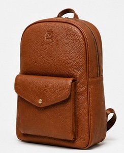 Premium Genuine <b>Leather</b> Vintage Fashion Minimalist Men's Office Business <b>Laptop</b> Travel <b>Backpack</b> Zipper Stylish Durable - Product Image 4
