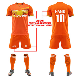 ชุดฟุตบอลยูนิเซ็กซ์ขายดี พร้อมสีและโลโก้ตามสั่ง คุณภาพสูง ผลิตจากผ้าสแปนเด็กซ์/คอตตอน รับผลิตแบบ OEM สำหรับขายส่ง - Product Image 2
