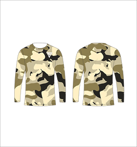 เสื้อยืดแขนยาวลายพรางสีเขียวมะกอกสำหรับผู้ชาย ลายกราฟิกหลายเฉดสี คอกลม สไตล์ลำลอง สตรีทแวร์ เสื้อสำหรับออกกำลังกาย - Product Image 6
