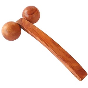 Masseur corporel manuel à quatre rouleaux pour la thérapie d'acupression sur le cou, le dos, les mollets et les muscles, pour la réduction du stress, pas cher - Product Image 3